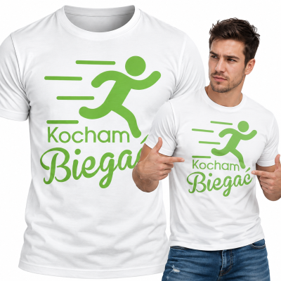 KOSZULKA ŚMIESZNA KOCHAM BIEGAC